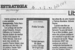 Veinte poemas de amor y una canción.