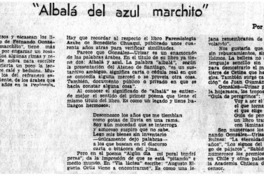 Albalá del azul marchito"