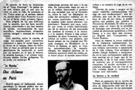 Dos chilenos en París.