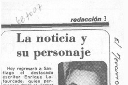 La noticia y su personaje.