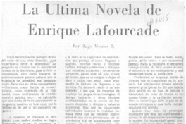 La última novela de Enrique Lafourcade