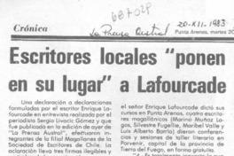 Escritores locales "ponen en su lugar" a Lafourcade.