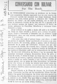 Conversando con Bolívar