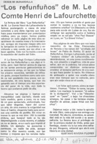 Los refunfuños" de M. Le Comte Henri de Lafourchette