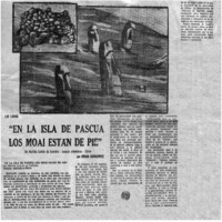 En la Isla de Pascua los moai estan de pie"