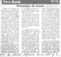 Personajes de novela.