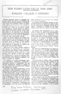 Don Pedro León Gallo, don José Joaquín Vallejo y Copiapó.