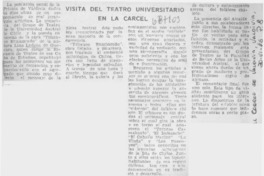 Visita del teatro universitario en la cárcel.
