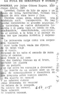 La Fuga de Sebastián y otros poemas