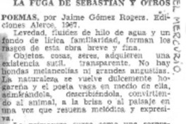 La Fuga de Sebastián y otros poemas