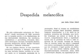 Despedida melancólica