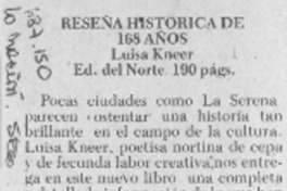 Reseña histórica de 168 años.