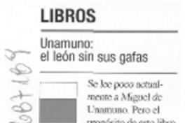 Unamuno: el león sin sus gafas