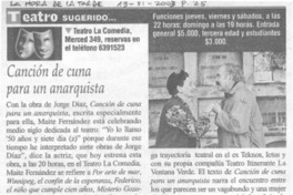 Canción de cuna para un anarquista