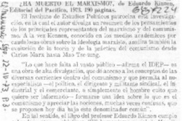 Ha muerto el marxismo?