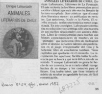 Animales literarios de Chile