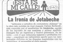 La Ironía de Jotabeche.