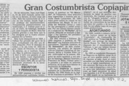 Gran costumbrista copiapino.