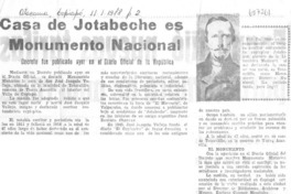Casa de Jotabeche es monumento nacional.