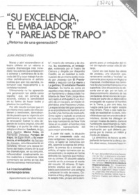 "Su excelencia el embajador" y "Parejas de trapo"