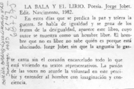 La bala y el lirio.