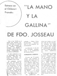 "La mano y la gallina" de Fdo. Josseau.