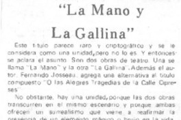 La mano y la gallina