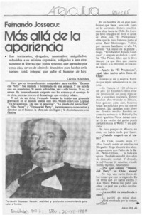 Más allá de la apariencia : [Entrevista]