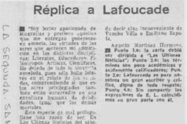 Réplica a Lafourcade.