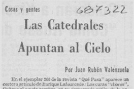 Las catedrales apuntan al cielo