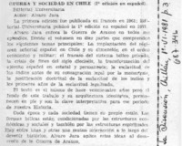Guerra y sociedad en Chile.