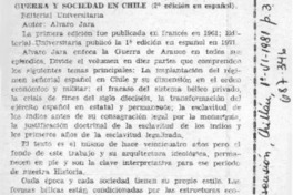 Guerra y sociedad en Chile.