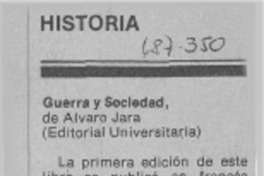 Guerra y sociedad
