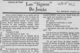 Los "Signos" de Jonás