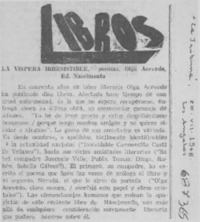 La víspera irresistible.