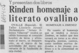 Rinden homenaje a literato ovallino.