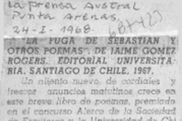 La puga de Sebastián y otros poemas.
