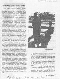 La levedad en la palabra