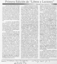 Primera edición de "Libros y lectores"