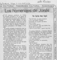 Los homenaje de Jonás