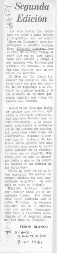 Segunda edición