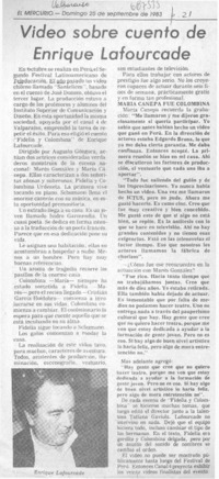 Video sobre cuento de Enrique Lafourcade.