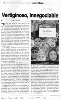 Vertiginoso, innegociable