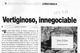 Vertiginoso, innegociable