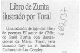 Libro de Zurita ilustrado por Toral.