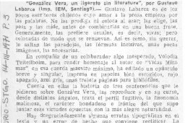 González vera, un literato sin literatura"