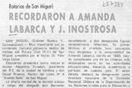 Recordaron a Amanda Labarca y J. Inostrosa