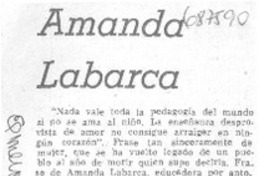 Amanda Labarca.