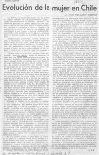 Evolución de la mujer en Chile