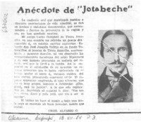 Anécdota de "Jotabeche"